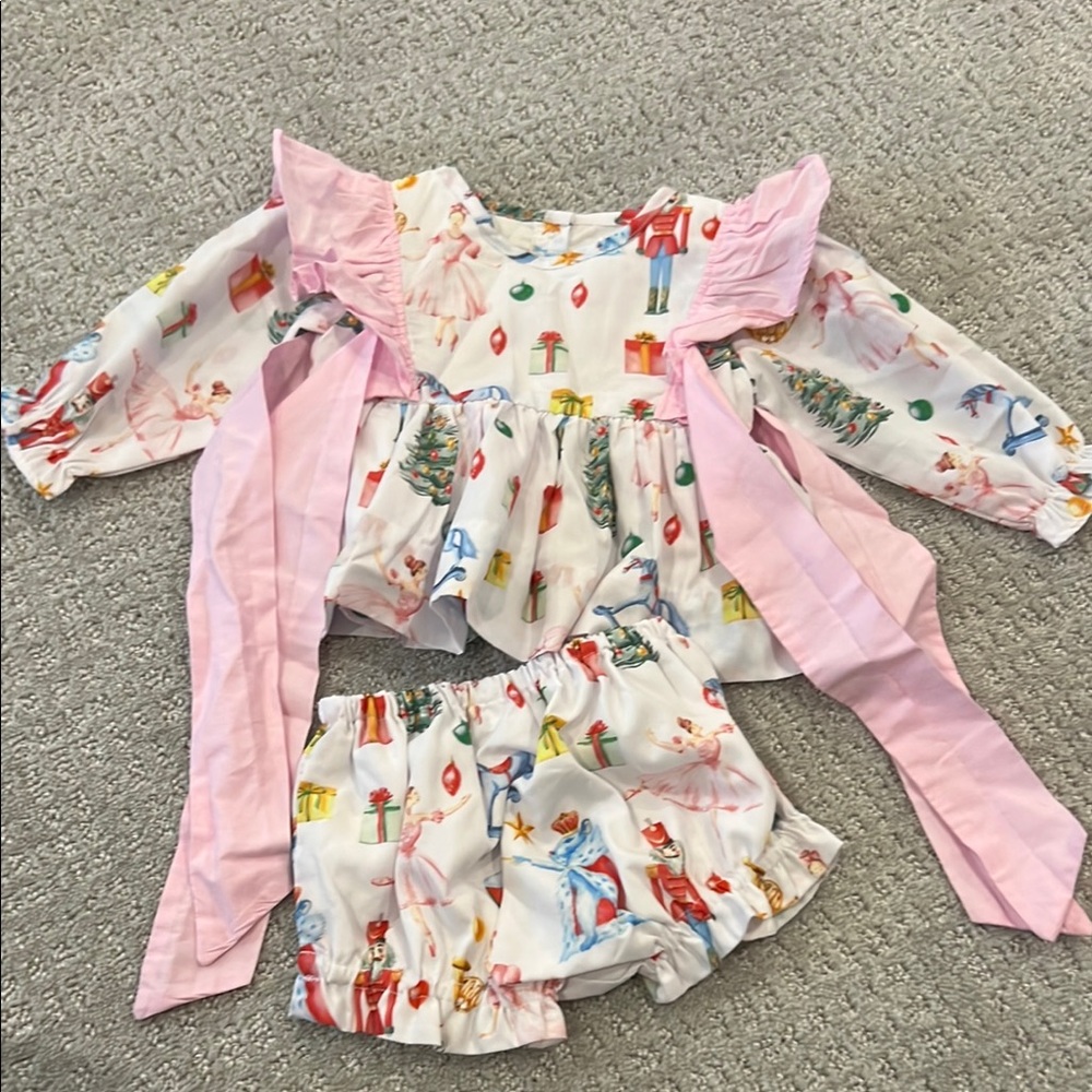 Charming Kids Holiday Set with Pink and White